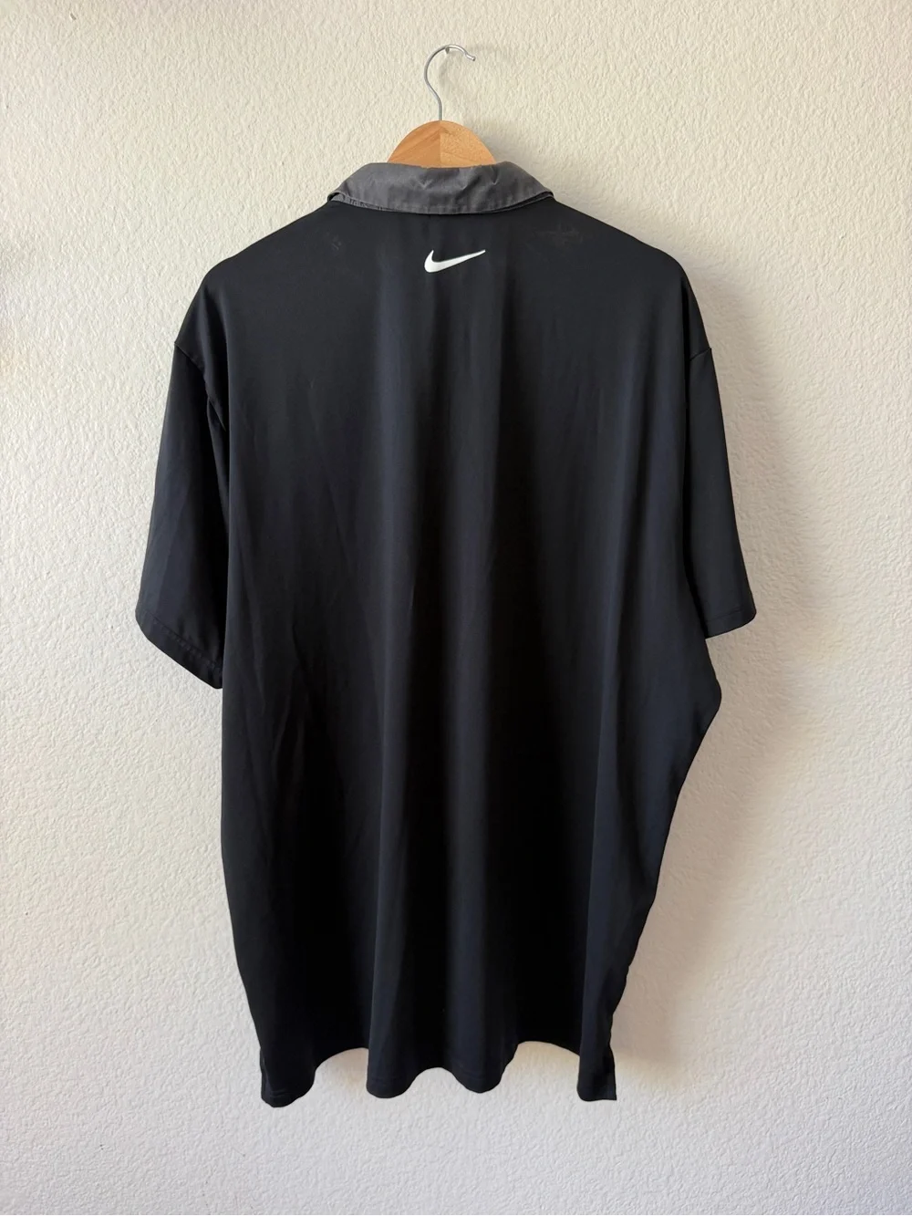 Nike Dri-FIT Black Performance Golf Polo Shirt Men’s XXL Athletic Short Sleeve